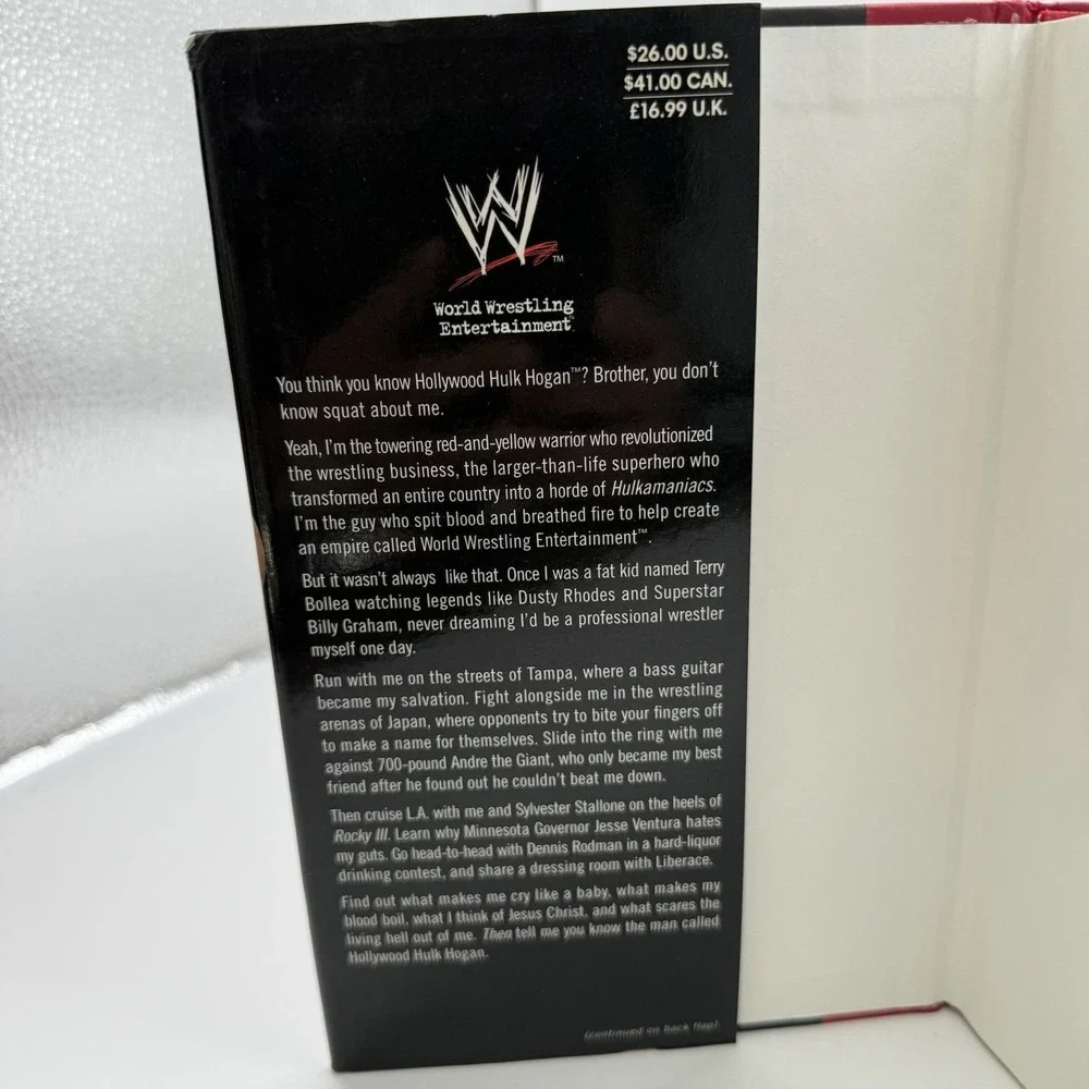 WWE Hollywood Hulk Hogan Book Mens OS Black Hollywood Hulk Hogan First Printing